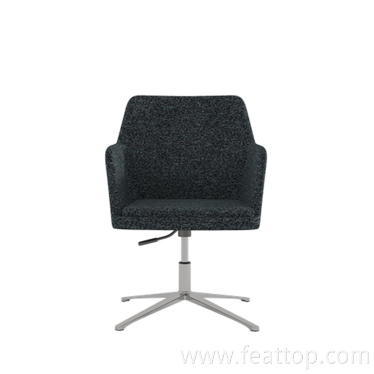Light Luxury Wooden Legs Sofa Chair Adjust High Office Cafe Lounge Chair